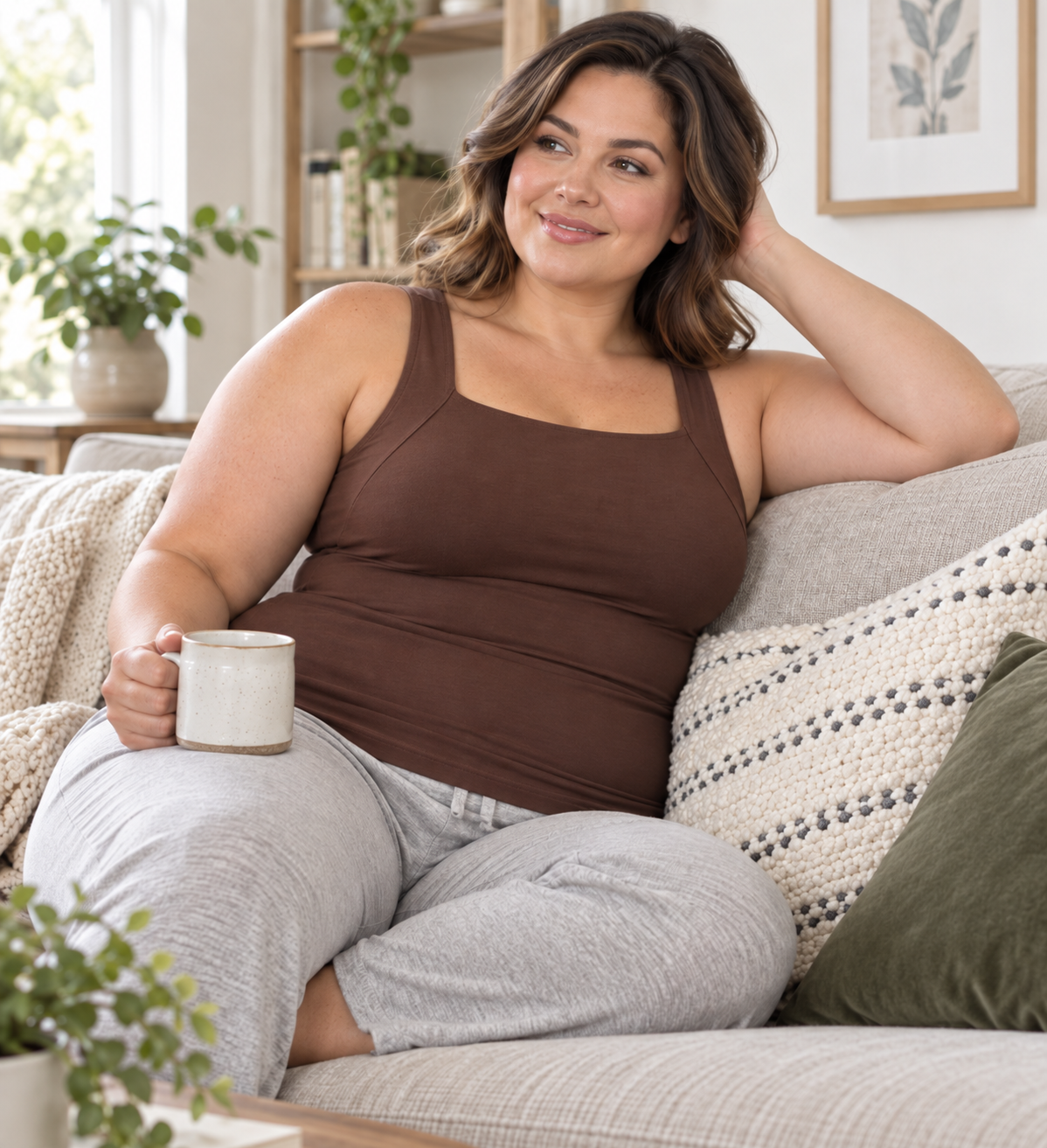 Maggie's Tanks Built-In Bra Comfort Shaper Tank