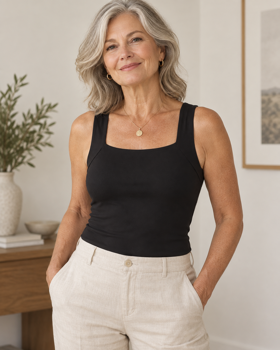 Maggie's Tanks Built-In Bra Comfort Shaper Tank